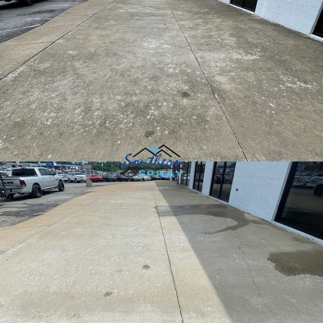 Concrete Cleaning for Columbia Dealership